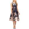 image:imageAdrianna Papell Womens Short Jacquard DressNavyBlush