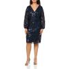 image:imageAdrianna Papell Womens Stretch Sequin DressMidnight