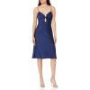 image:imageAidan Mattox Womens Lurex Knit Fit and FlareBlue