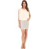 image:imageAidan by Aidan Mattox Womens Blousson Cocktail Dress with Embellished Stretch Sequin Beaded SkirtChampagneSilver