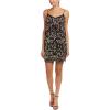 image:imageAidan by Aidan Mattox Womens Pop Over Floral Beaded Dress BlackBlush 0