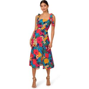 image:imageAdrianna Papell Printed Midi DressOrange Multi