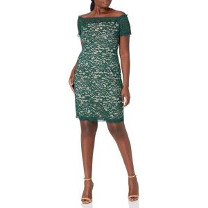 image:imageAdrianna Papell Womens Aubrey Lace Off The ShoulderHunterBisque