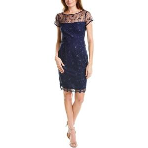 image:imageAdrianna Papell Womens Embroidered Sheath DressLight Navy