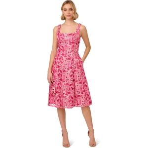 image:imageAdrianna Papell Womens Tonal Lace Short DressElectric Pink