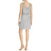 image:imageAdrianna Papell Womens Beaded V Neck Blouson DRS Slate 12
