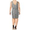 image:imageAdrianna Papell Womens Beaded V Neck Blouson DRS Slate 12