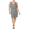 image:imageAdrianna Papell Womens Beaded V Neck Blouson DRS Slate 12