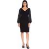 image:imageAdrianna Papell Womens Draped Jersey Cocktail DressBlack