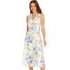 image:imageAdrianna Papell Womens Printed Jacquard Shirt DressIvoryBlue