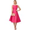 image:imageAdrianna Papell Womens Sleeveless MidLength Party Dress with VBackElectric Pink