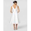image:imageAdrianna Papell Womens Sleeveless MidLength Party Dress with VBackIvory