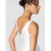 image:imageAdrianna Papell Womens Sleeveless MidLength Party Dress with VBackIvory