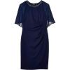 image:imageAdrianna Papell Womens Chiffon Capelet Short SheathLight Navy