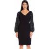 image:imageAdrianna Papell Womens Draped Jersey Cocktail DressBlack