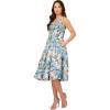 image:imageAdrianna Papell Womens Floral Jacquard Midi Dress Blue Multi 4