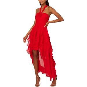 image:imageAdrianna Papell Womens Mesh Halter DressRed Desire