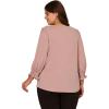 image:imageAdrianna Papell Womens 34 Smocked Sleeve Solid TopBark