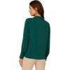 image:imageAdrianna Papell Womens Long Sleeve Open VNeck Collar Silky Woven BlouseBotanical Garden