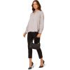 image:imageAdrianna Papell Womens Long Sleeve Open VNeck Collar Silky Woven BlouseSilver Mist