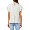 image:imageAdrianna Papell Womens Pleated Knit Double Sleeve TopIvory Ditsy Foulard