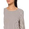 image:imageAdrianna Papell Womens Printed 34 Sleeve Yoke Detail TopChampagneBlack Triple Lines