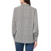 image:imageAdrianna Papell Womens Printed Button VNeck BlouseIvoryBlack Sketch Geo
