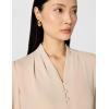 image:imageAdrianna Papell Womens Solid Long Sleeve BlouseChampagne Blush