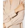 image:imageAdrianna Papell Womens Solid Long Sleeve BlouseChampagne Blush