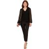image:imageAdrianna Papell Womens V Neck 34 Woven Bubble Sleeve SweaterBlack