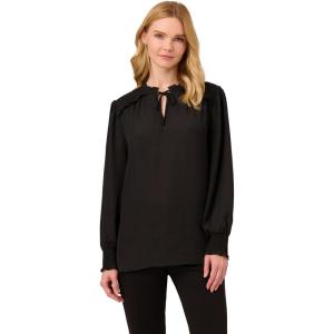 image:imageAdrianna Papell Womens Aed Ruffle Tie TopBlack