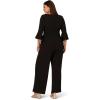 image:imageAdrianna Papell Knit Crepe Tie Front JumpsuitBlack