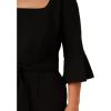 image:imageAdrianna Papell Knit Crepe Tie Front JumpsuitBlack