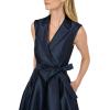 image:imageAdrianna Papell Lapel Mikado Ankle DressMidnight