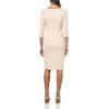 image:imageAdrianna Papell Tipped Crepe Tie DressAlabasterBlack
