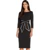 image:imageAdrianna Papell Tipped Crepe Tie DressBlack Ivory