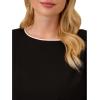 image:imageAdrianna Papell Tipped Crepe Tie DressBlack Ivory