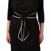 image:imageAdrianna Papell Tipped Crepe Tie DressBlack Ivory