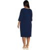 image:imageAdrianna Papell Tipped Crepe Tie DressNavy SateenIvory