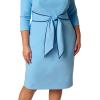image:imageAdrianna Papell Tipped Crepe Tie DressWaterfallNavy Sateen