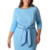 image:imageAdrianna Papell Tipped Crepe Tie DressWaterfallNavy Sateen