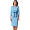 image:imageAdrianna Papell Tipped Crepe Tie DressWaterfallNavy Sateen