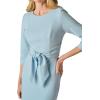 image:imageAdrianna Papell Womens Bow Sheath Dress with Three Quarter SleevesBlue Mist