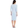 image:imageAdrianna Papell Womens Bow Sheath Dress with Three Quarter SleevesBlue Mist