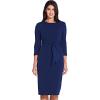 image:imageAdrianna Papell Womens Bow Sheath Dress with Three Quarter SleevesNavy Sateen