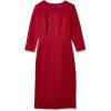 image:imageAdrianna Papell Womens Bow Sheath Dress with Three Quarter SleevesRed Samba