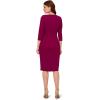 image:imageAdrianna Papell Womens Bow Sheath Dress with Three Quarter SleevesWildberry