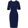 image:imageAdrianna Papell Womens Knit Crepe Pearl Midi Dress  Knee Length Cocktail Dress with Pearl Trim amp Tailored FitNavy Sateen