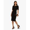image:imageAdrianna Papell Womens Mini Bow Front Sheath Dress Black 16