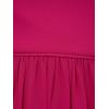 image:imageAdrianna Papell Womens One Shoulder Chiffon Gown  Long Evening Gown with Pleated Skirt Fitted Bodice amp Side Leg Slit Bright Magenta 6
